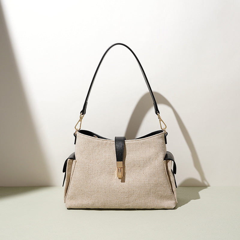 Relaxed Large-Capacity Shoulder Tote