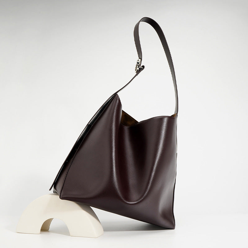 Soft Cowhide Large Bucket Bag