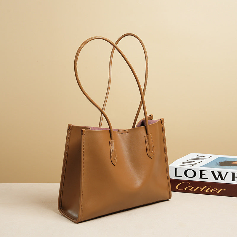 Minimalist Leather Commuter Tote