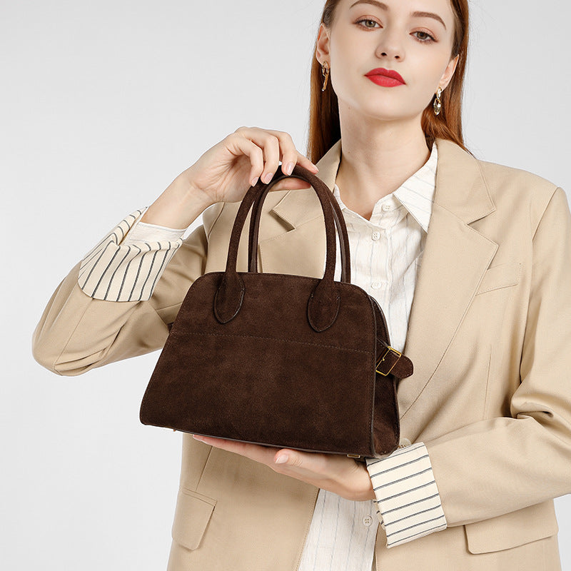 Suede Cowhide Large Crossbody