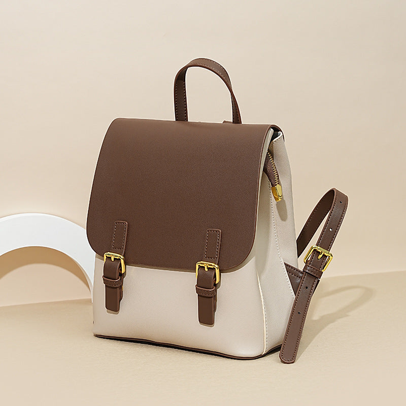 Large Leather Commuter Backpack