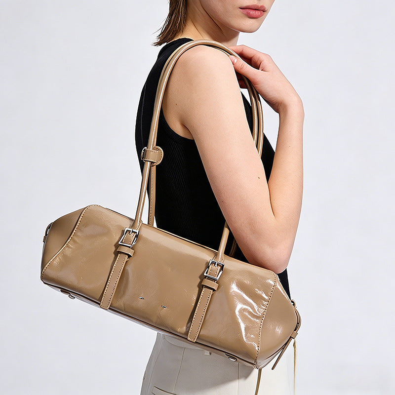 Cowhide Underarm Shoulder Bag