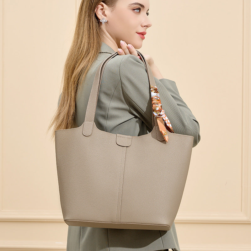 Top-Grain Leather Work Tote