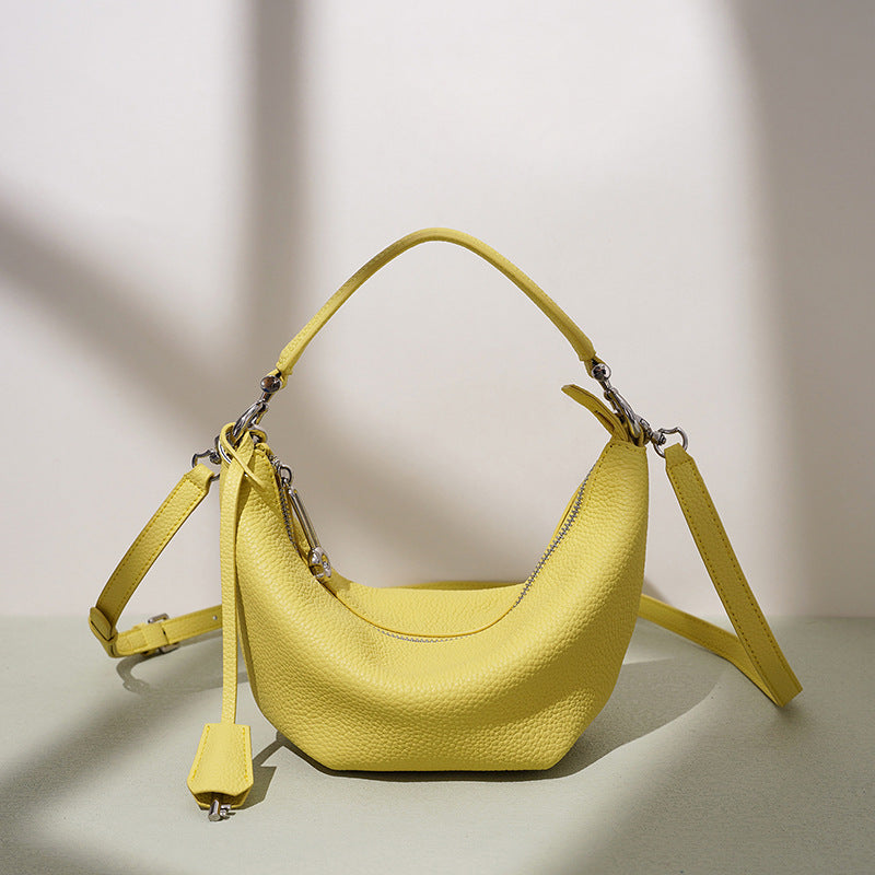 Pebbled Leather Dumpling Hobo