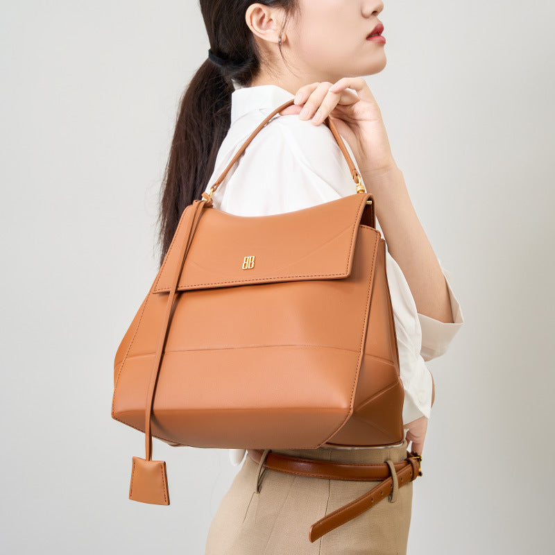 Full-Grain Leather Work Tote