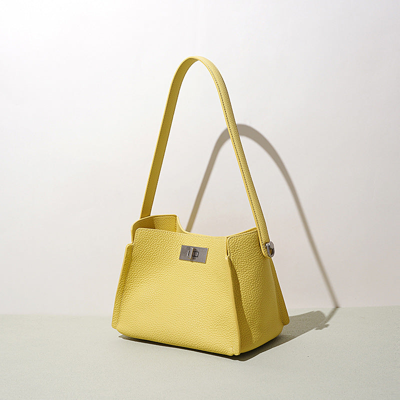 Large Top-Handle Bucket Bag