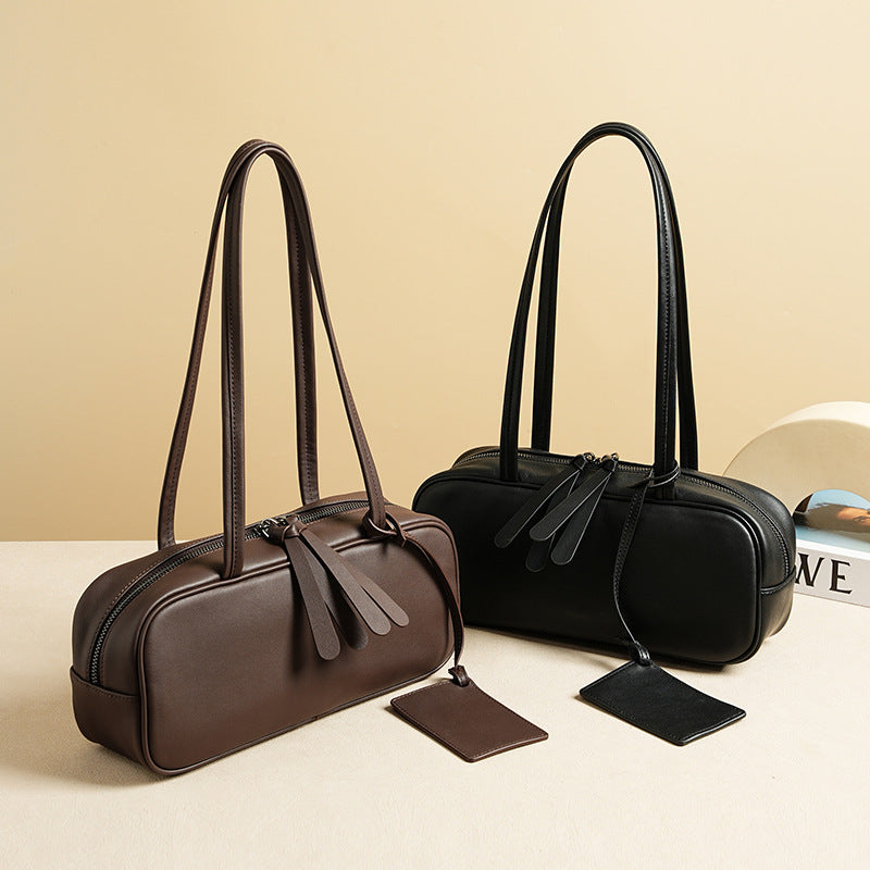 Full-Grain Leather Workday Boston Bag