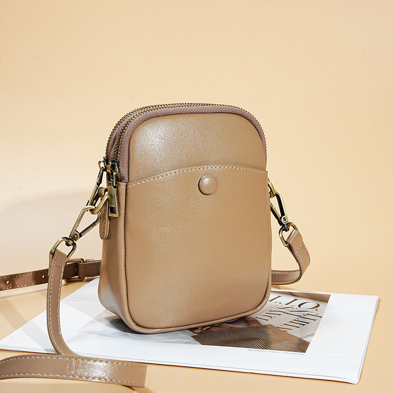 Mini Top-Grain Leather Phone Bag