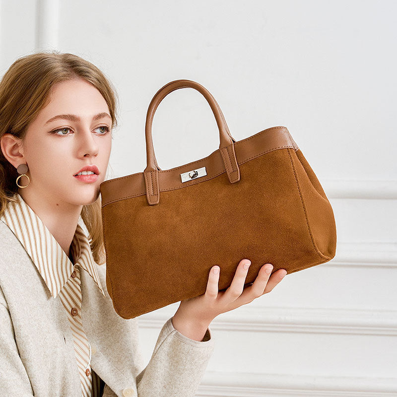 Leather Large Top-Handle Crossbody