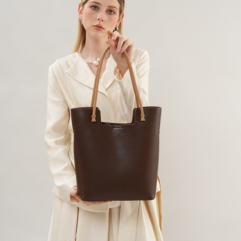 Large Woven Leather Tote