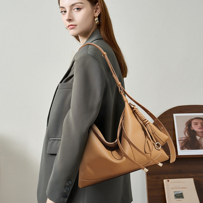 Top-Grain Leather Slouchy Hobo