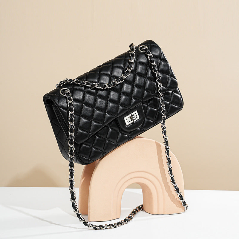 Quilted Full-Grain Sheepskin Chain Bag