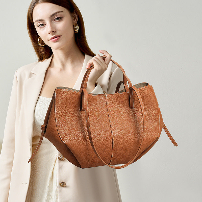 Full-Grain Leather Commuter Tote
