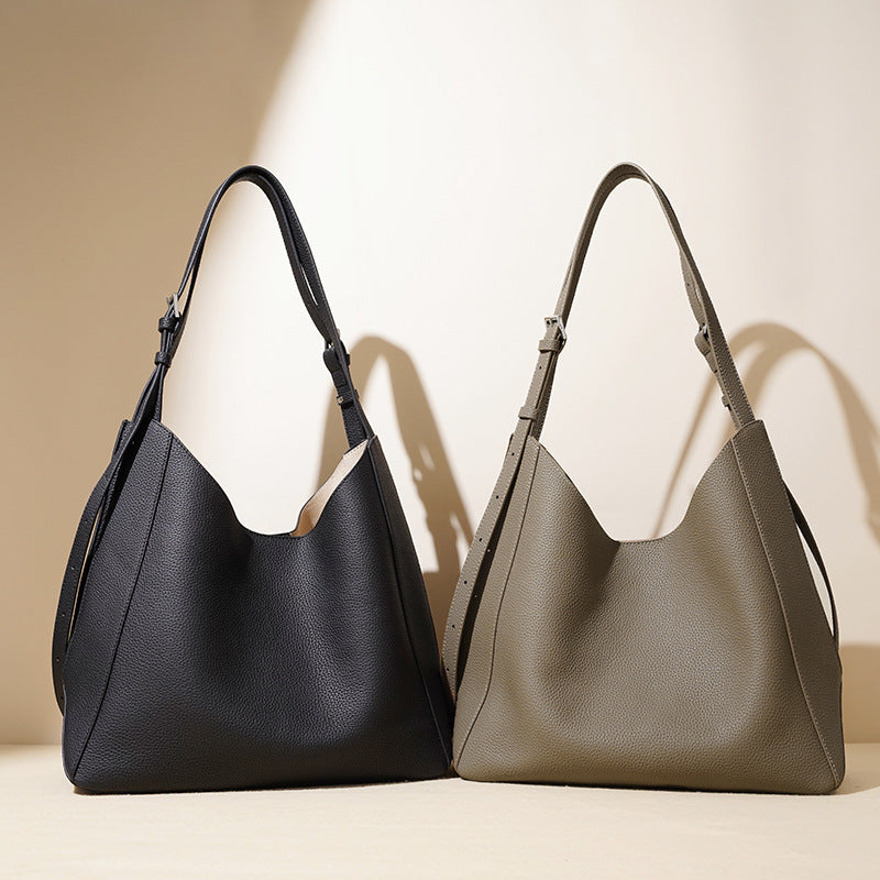 Cowhide Large Underarm Tote