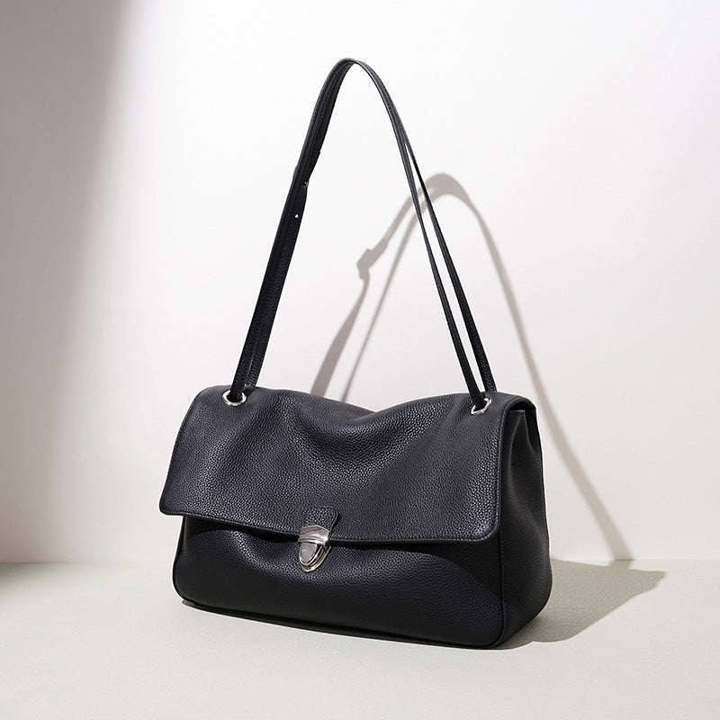 Large Top-Grain Leather Commuter Hobo