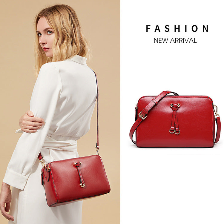 Cowhide Square Crossbody Bag