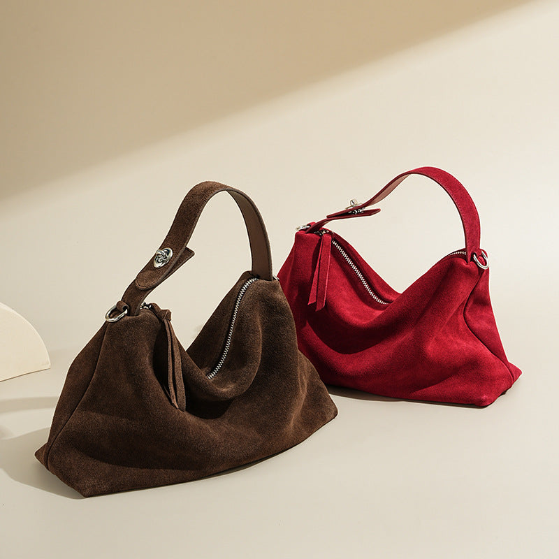Leather Pillow Hobo Top-Handle Bag