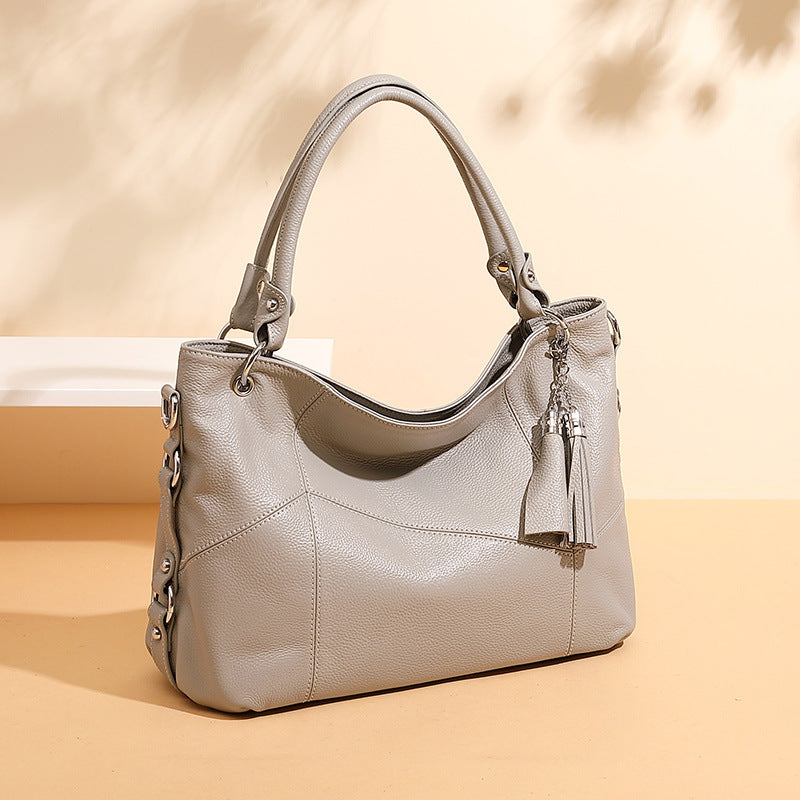 Top-Grain Leather Top-Handle Carryall Crossbody