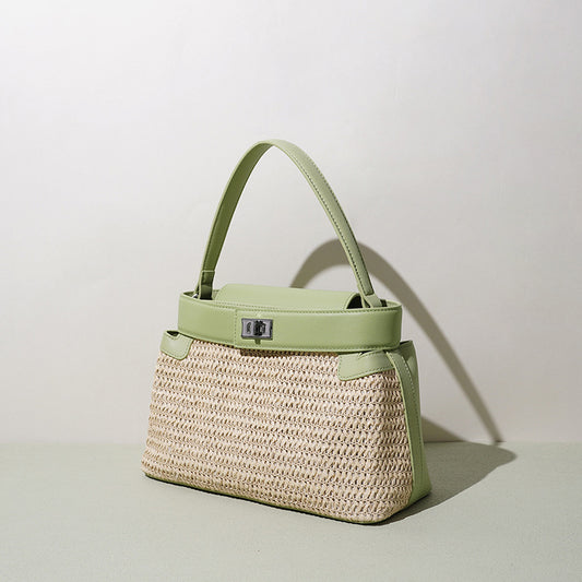 Woven Leather Vacation Crossbody