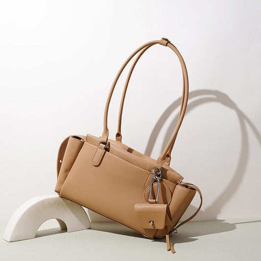 Leather Underarm Top-Handle Bag