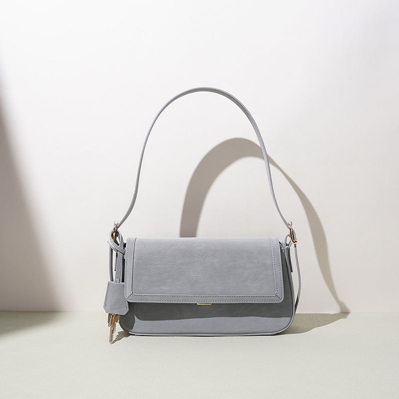 Top-Grain Leather Square Shoulder Bag