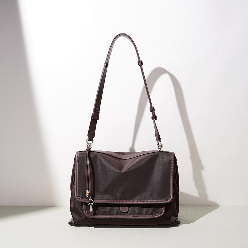 Large Nylon Flap Messenger Bag
