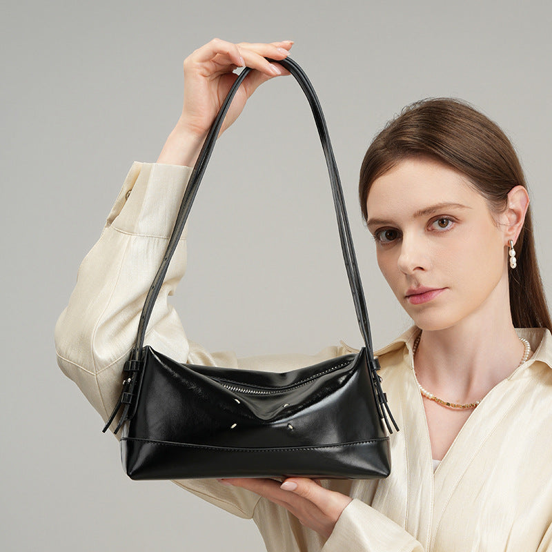Leather Pillow Hobo Bag