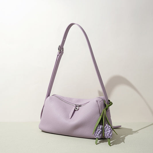 Large Leather Pillow Shoulder Bag