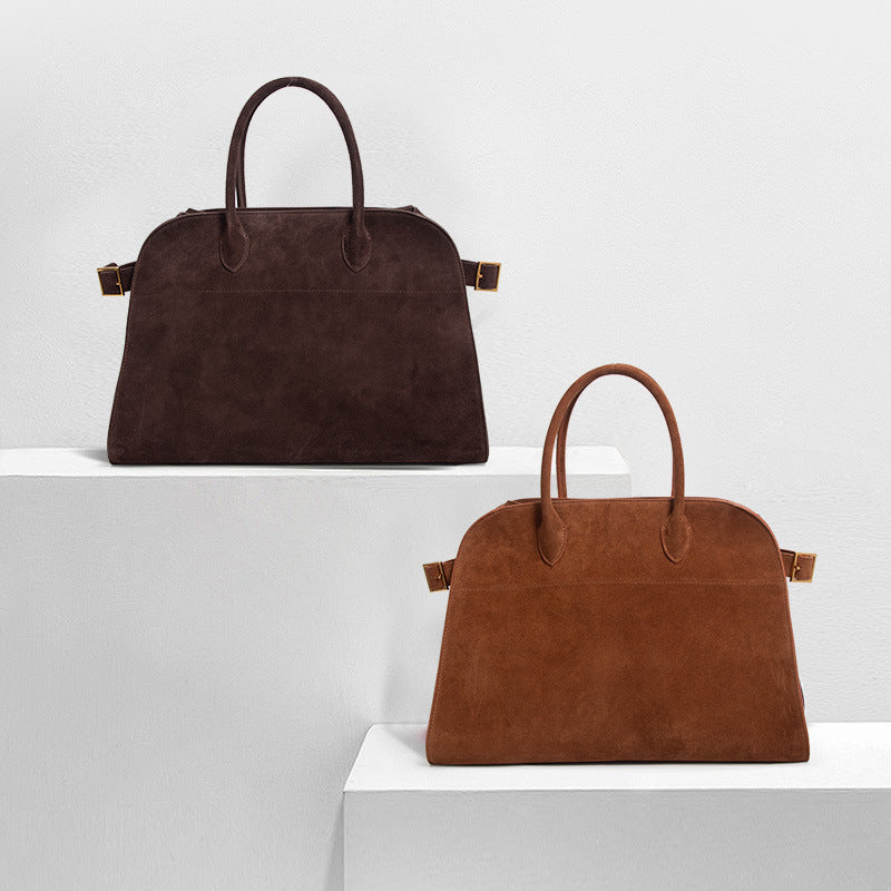 Suede Cowhide Laptop Tote