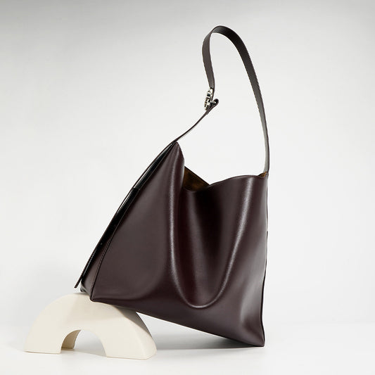 Soft Cowhide Large Bucket Bag