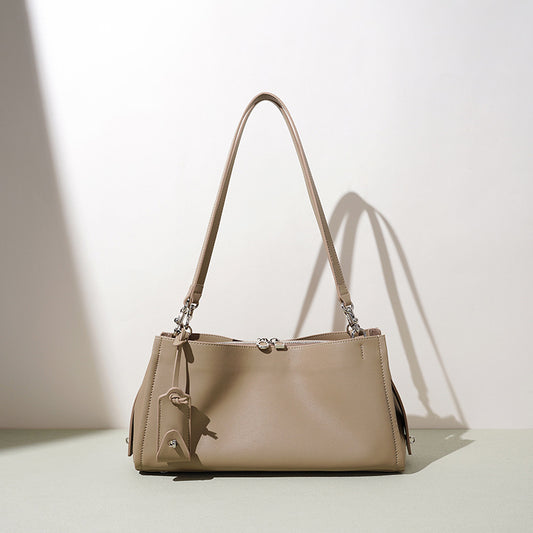 Leather Boston Shoulder Bag