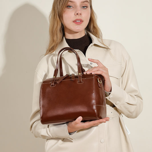 Full-Grain Leather Commuter Boston