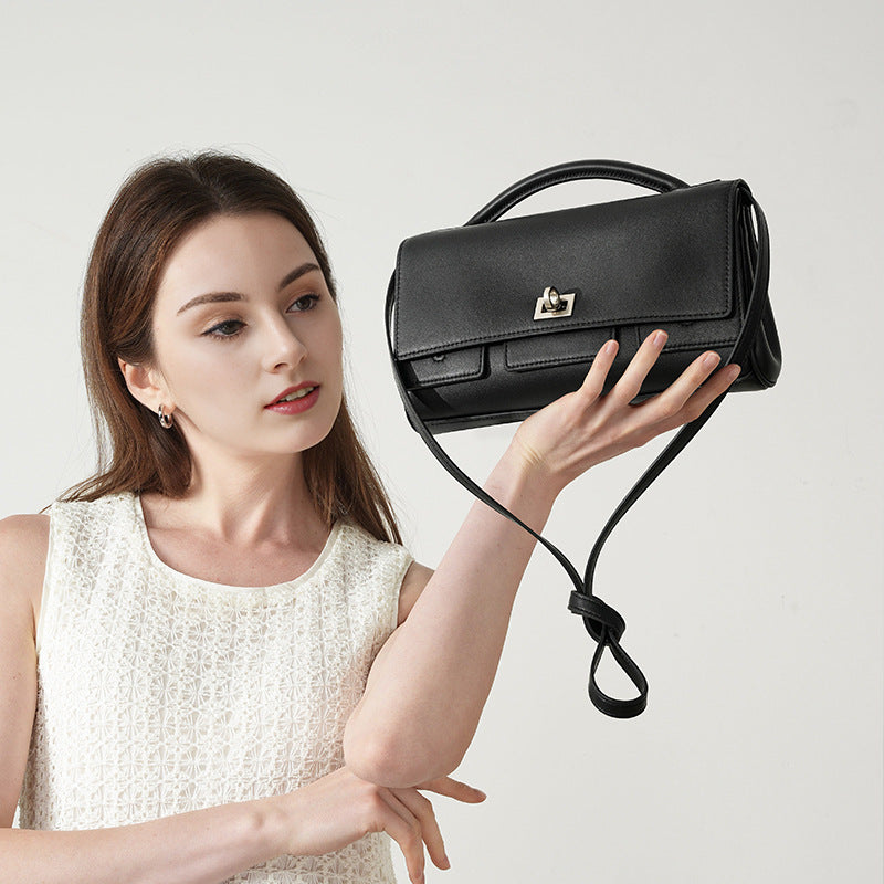Top-Grain Leather Convertible Clutch