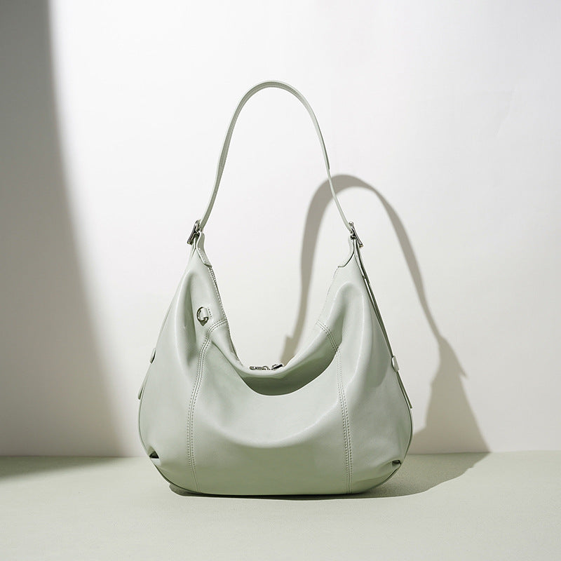 Large Leather Shoulder Tote