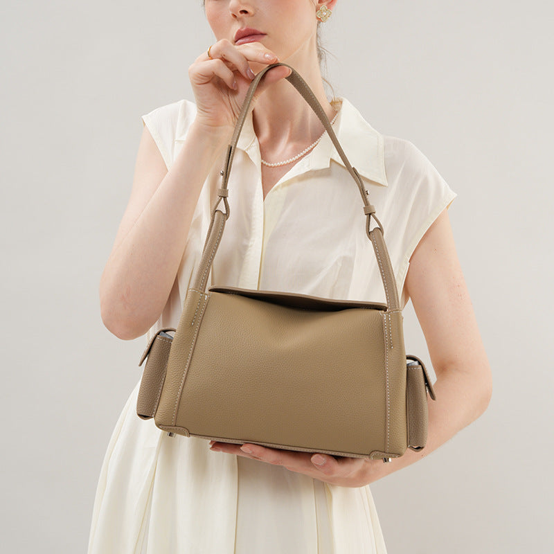 Large Leather Commuter Hobo