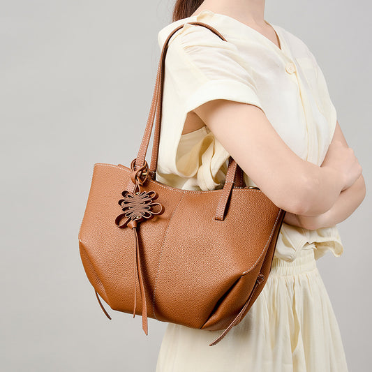 Cowhide Leather Carryall Tote