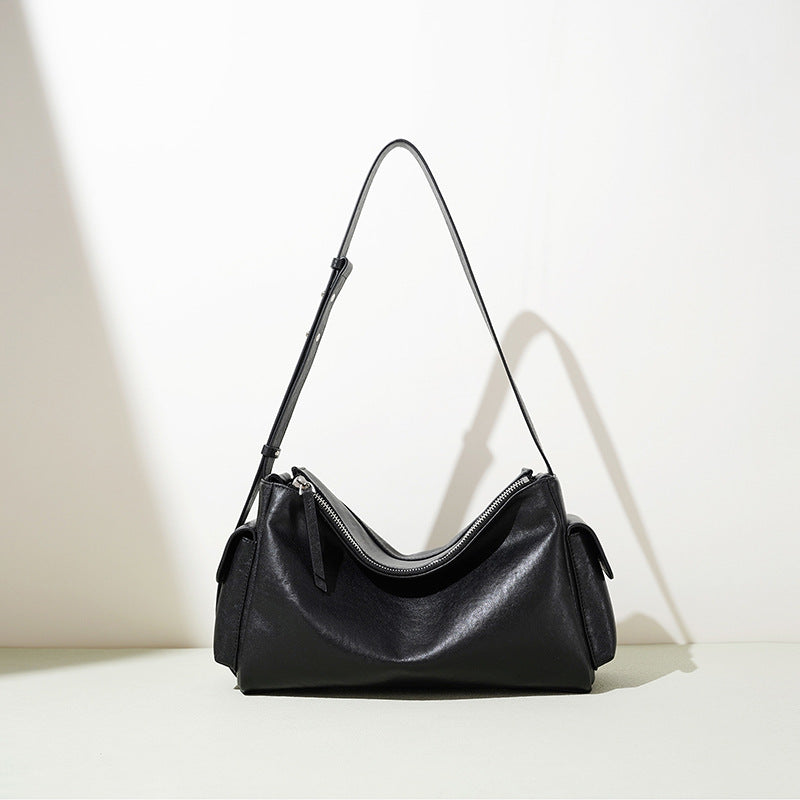 Large Leather Pillow Hobo