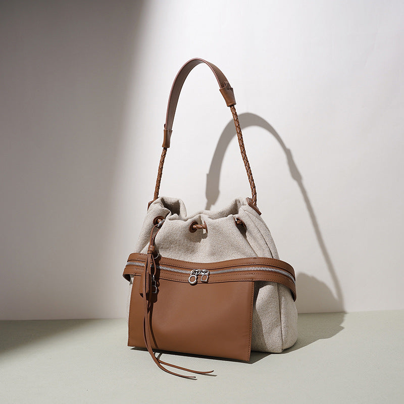 Cotton-Linen Gathered Hobo