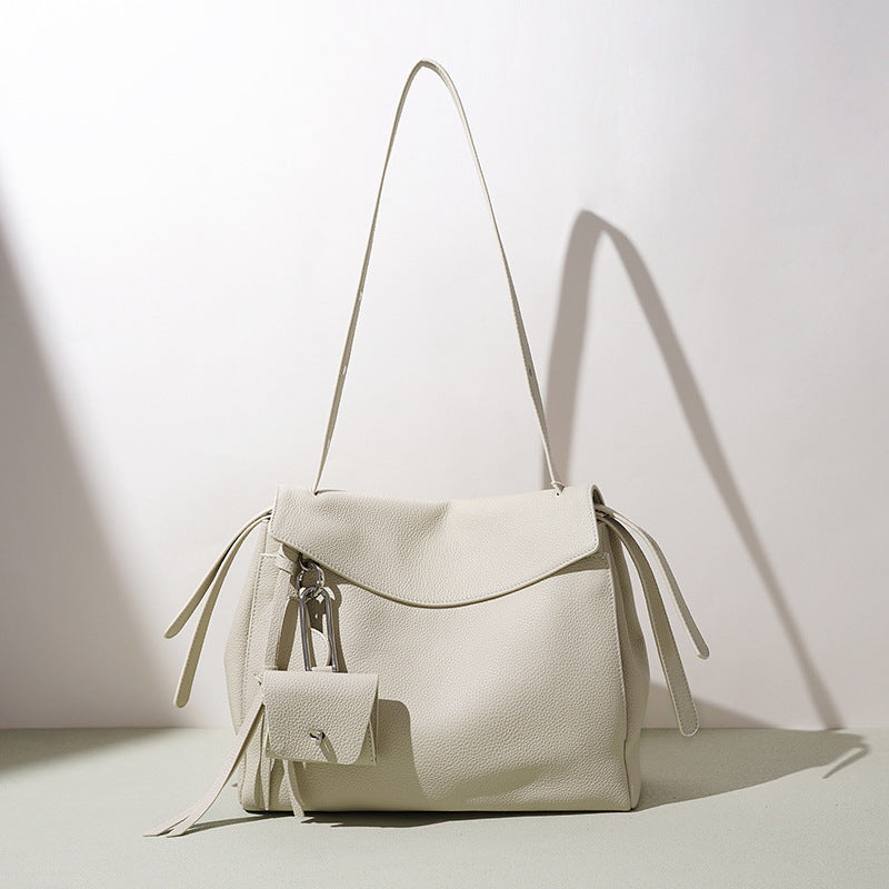 Top-Grain Leather Zip Commuter Bag