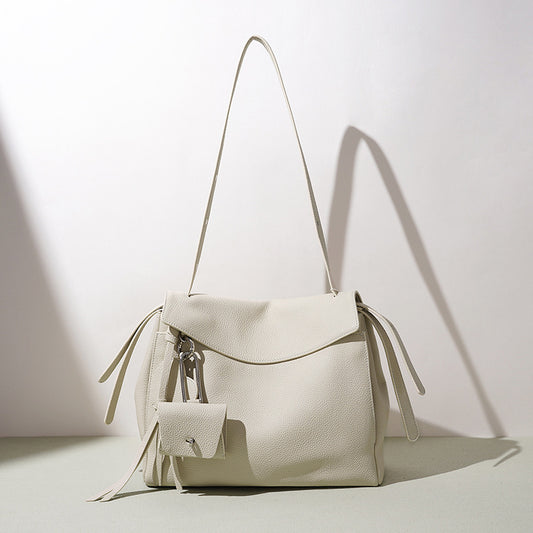 Top-Grain Leather Zip Commuter Bag