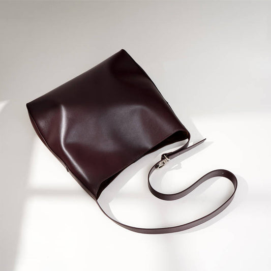 Soft Cowhide Refined Bucket Bag
