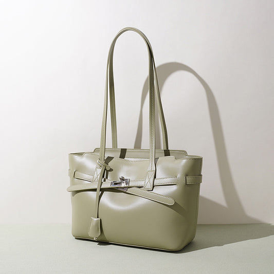 Large Leather Work Shoulder Tote