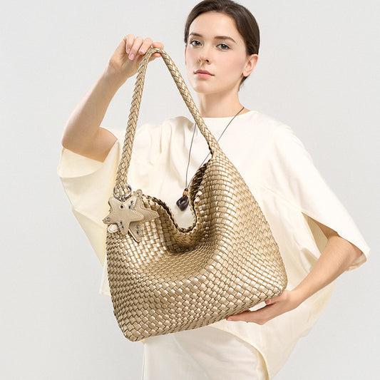 Handwoven Vacation Bucket Tote