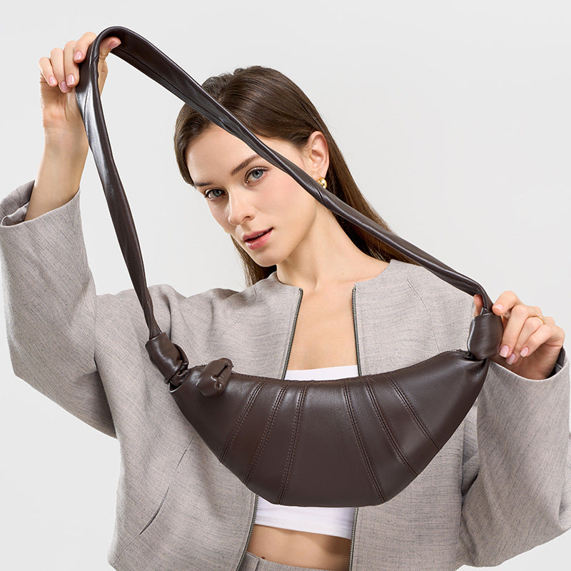 Lambskin Croissant Crossbody