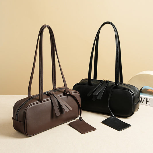Full-Grain Leather Workday Boston Bag