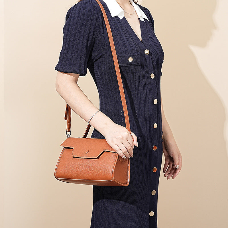 Full-Grain Cowhide Square Crossbody