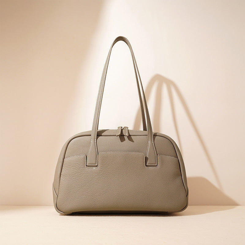 Full-Grain Leather Bowling Tote