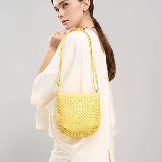 Woven Bucket Crossbody Bag
