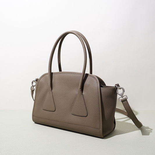 Large Leather Boston Underarm Bag