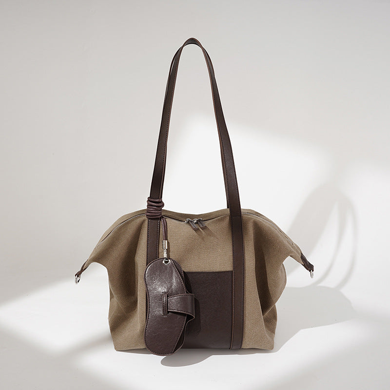 Contrast Canvas Carryall Tote